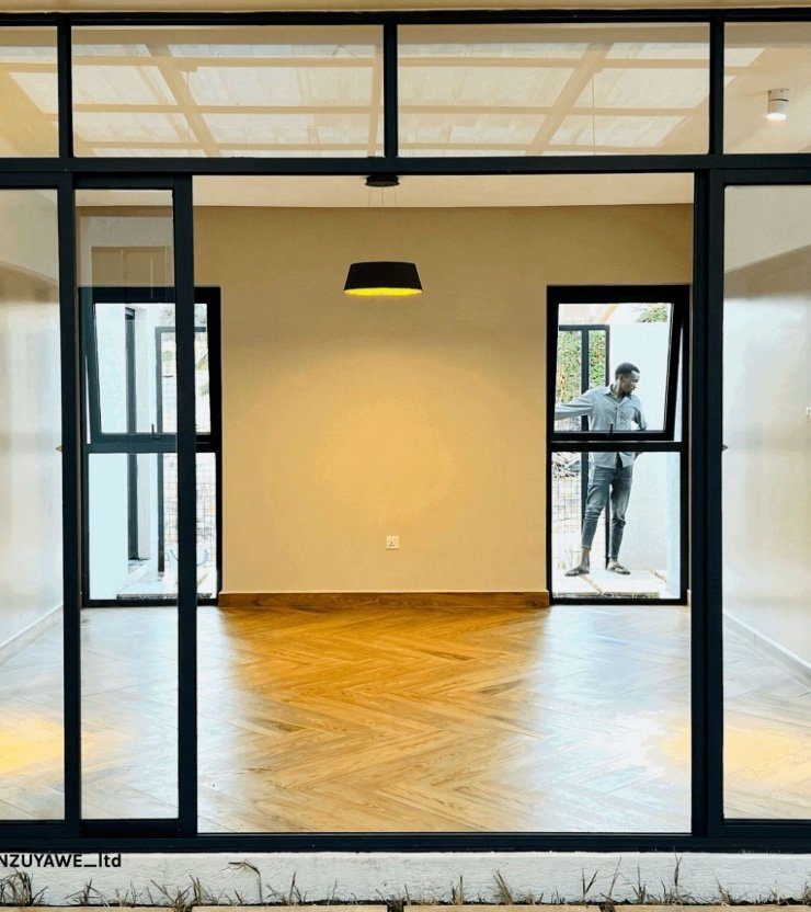 Crittall windows · Herringbone oak · Gacuriro Estate