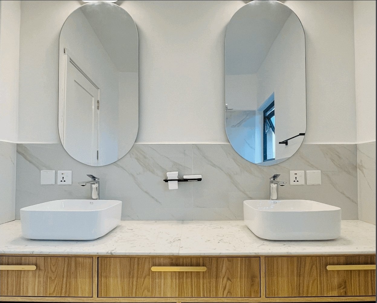 Gacuriro double vanity bathroom